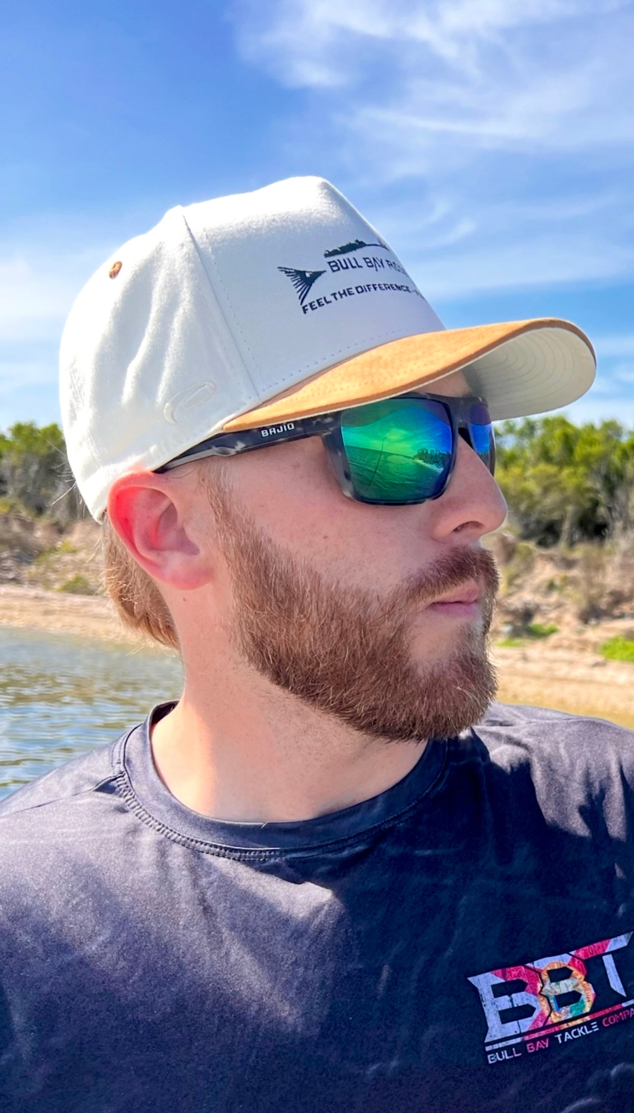 Bull Bay Rods Cream & Tobacco Suede Hat