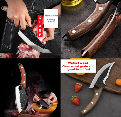 Hand Forged Kitchen Knife 3 Pcs Professional Chef Knife Set.