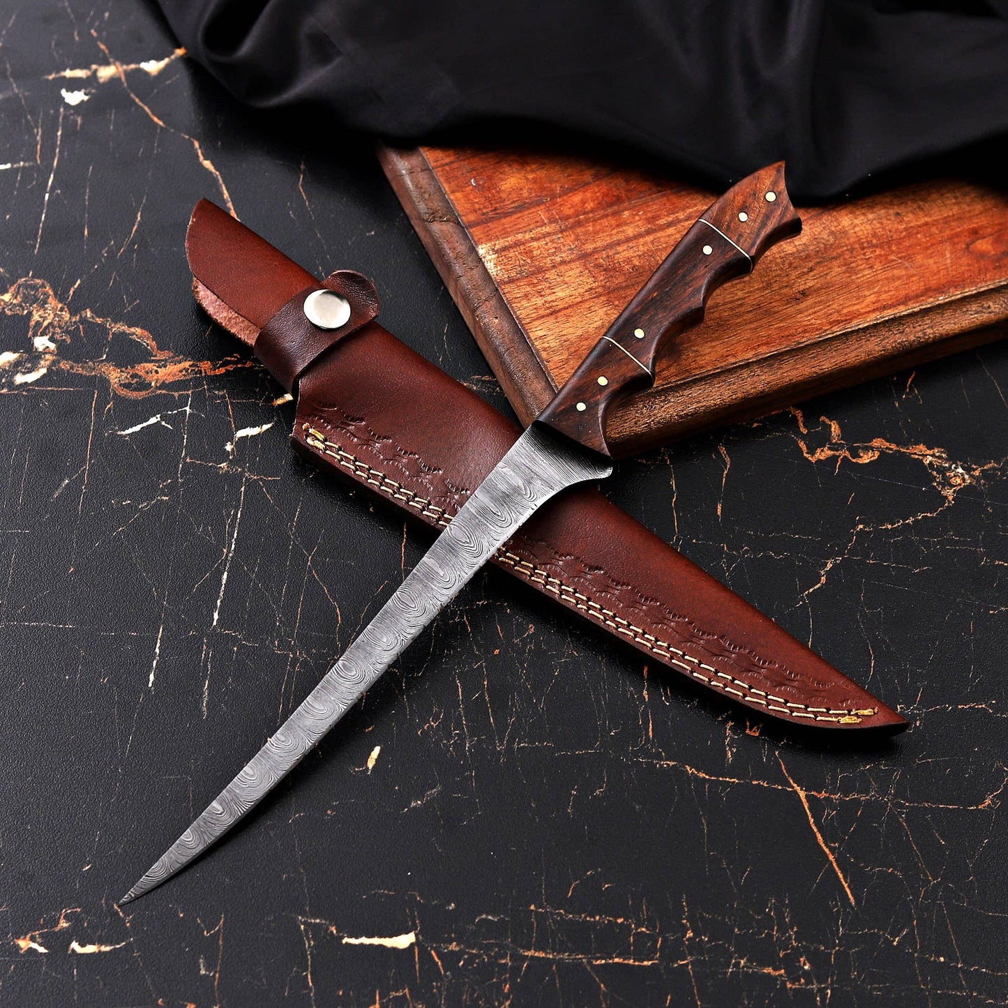 Fishing Fillet Knife Custom Damascus Steel Knife - Wholesale
