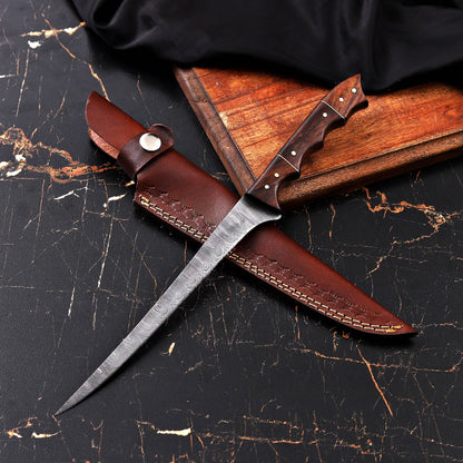 Fishing Fillet Knife Custom Damascus Steel Knife - Wholesale
