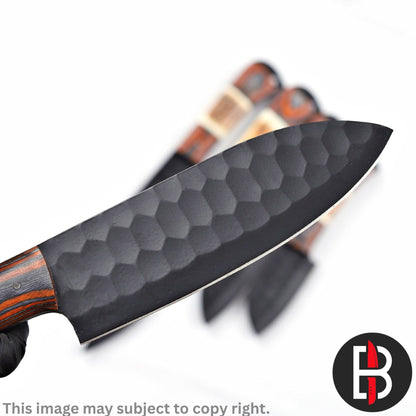 Camel Bone Carbon Steel Chef Set Hand Forged BBQ Chef Knives