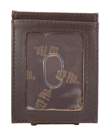 Lab Men's Magnetic Front Pocket Old School Camo Leather Wallet.: Brown/Tan Camo